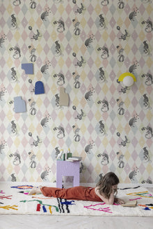 R18042 Circus Corner Pastel Dreamland Wallpaper by Rebel Walls