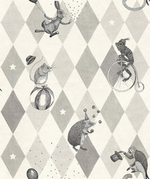 R18043 Circus Corner Graphite Dreamland Wallpaper by Rebel Walls