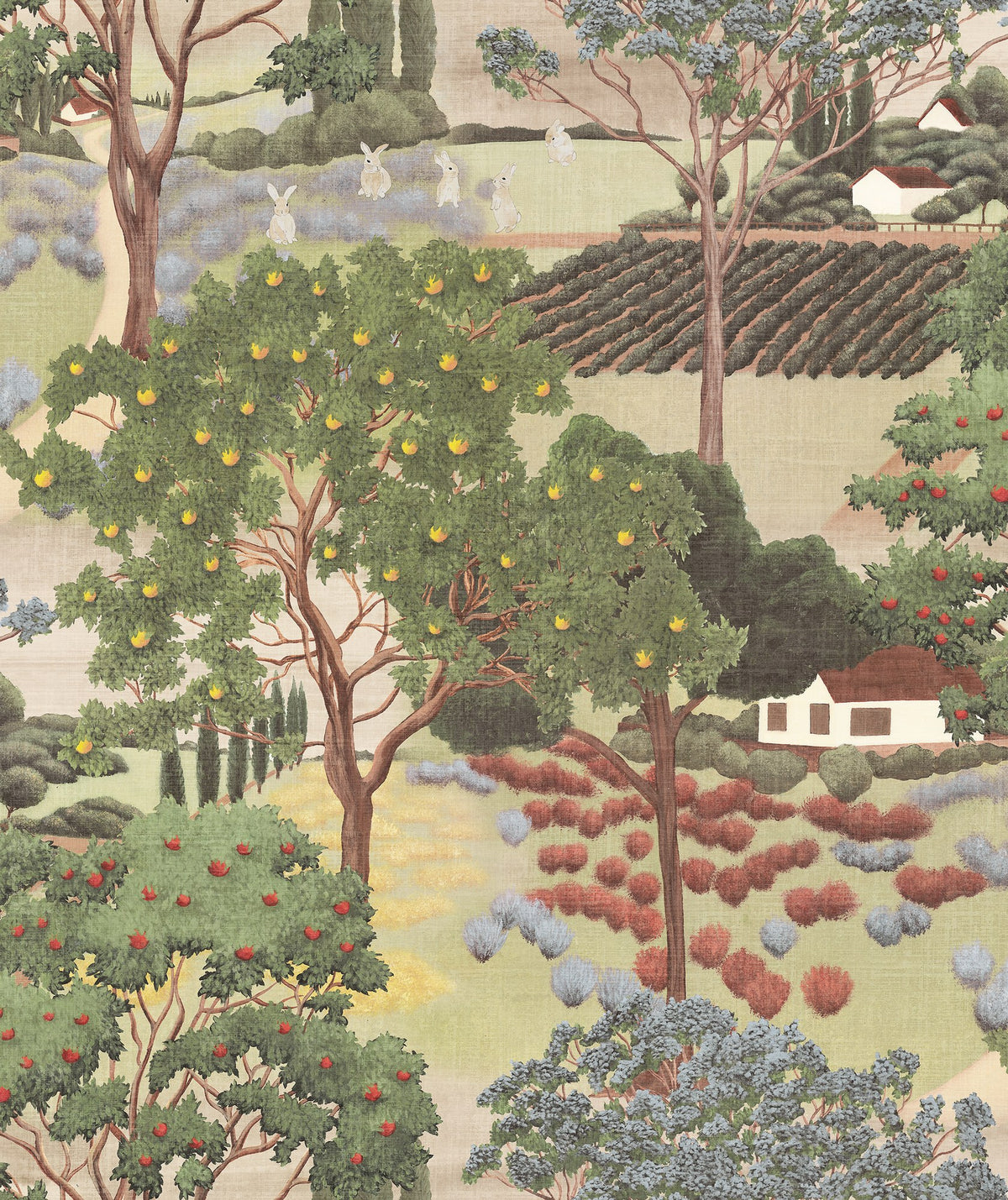 R18061 Farmers Hill Fall Pops Wallpaper by Rebel Walls