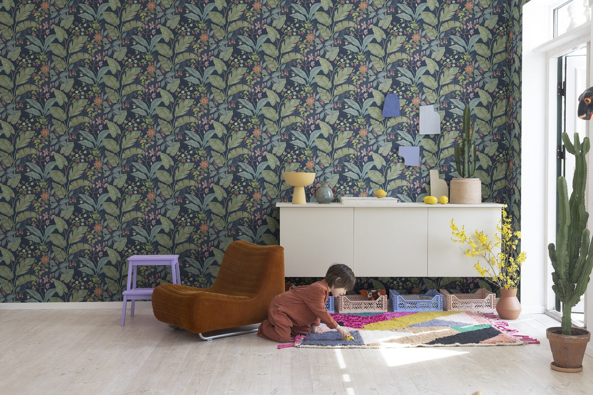 R18072 Strawberry Lane Night Dreamland Wallpaper by Rebel Walls