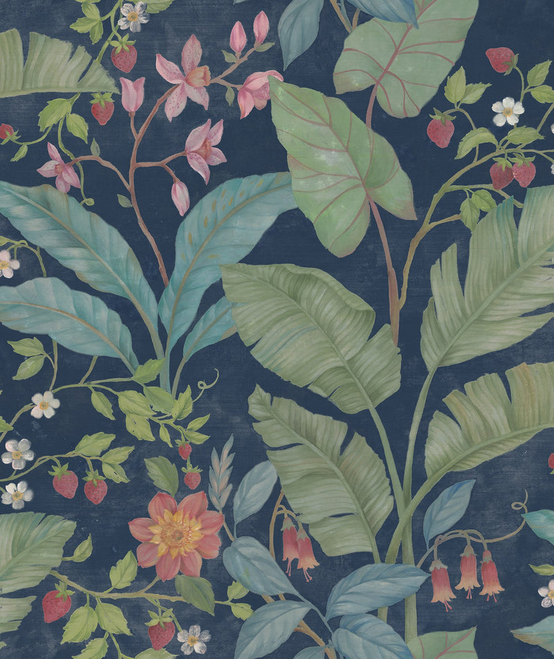 R18072 Strawberry Lane Night Dreamland Wallpaper by Rebel Walls