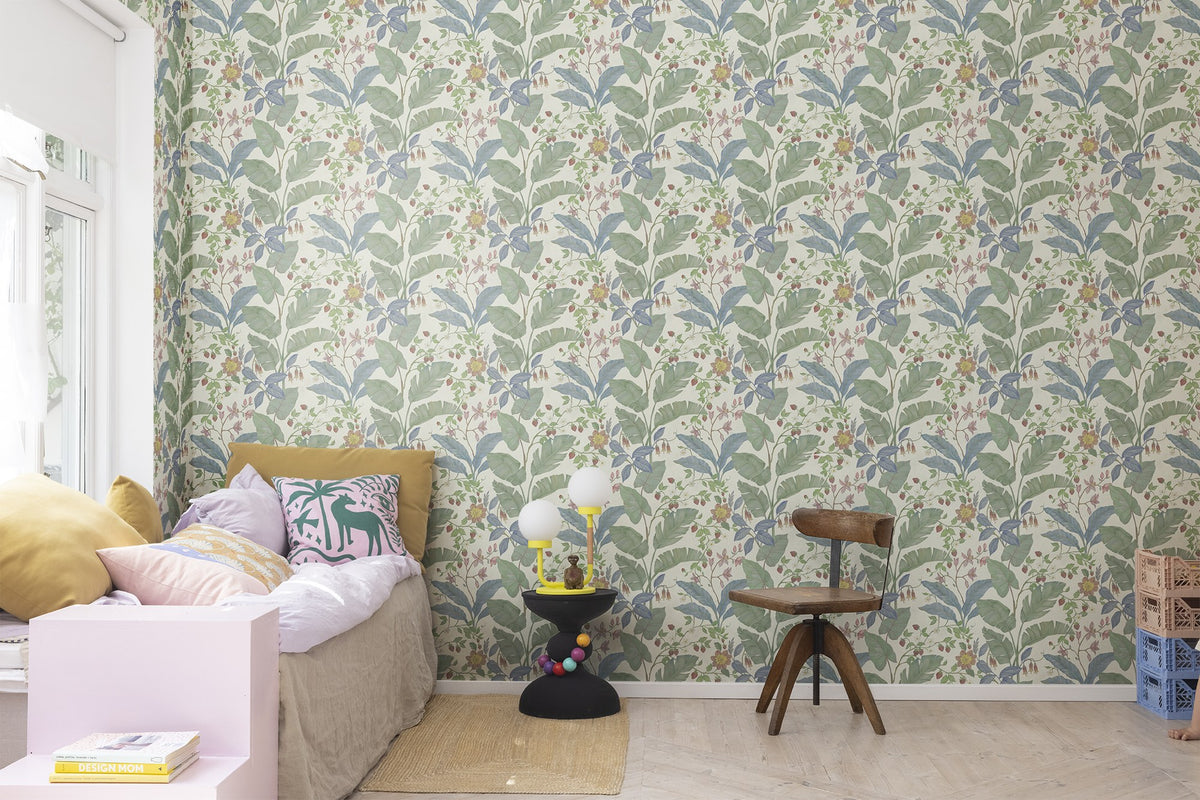 R18073 Strawberry Lane Ivory Dreamland Wallpaper by Rebel Walls