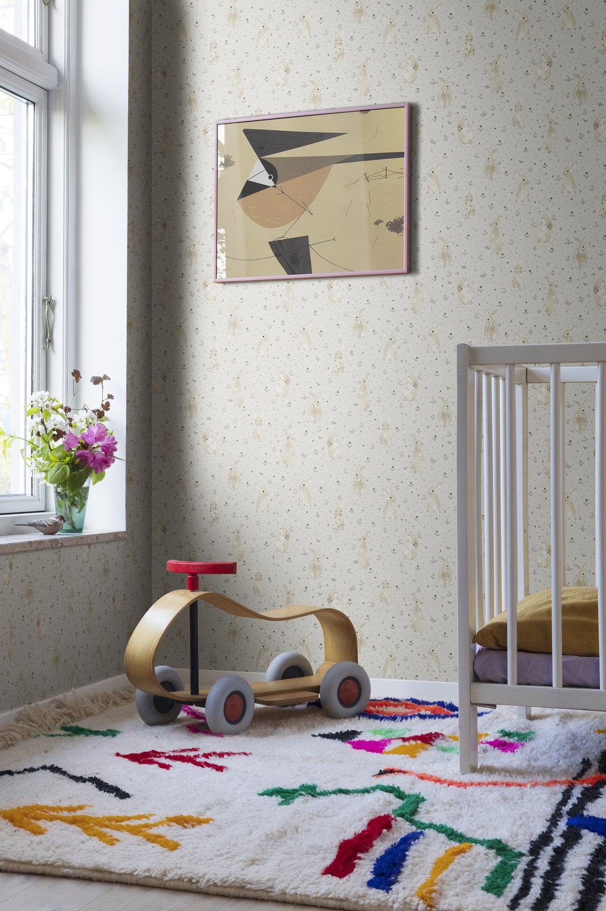 R18081 Bunny Field Sand Dreamland Wallpaper by Rebel Walls