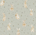 Bunny Field Mint Dreamland Wallpaper by Rebel Walls