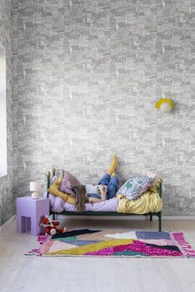R18091 Dream Town Graphite Dreamland Wallpaper by Rebel Walls