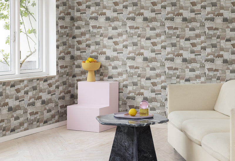 R18093 Dream Town Sand Dreamland Wallpaper by Rebel Walls