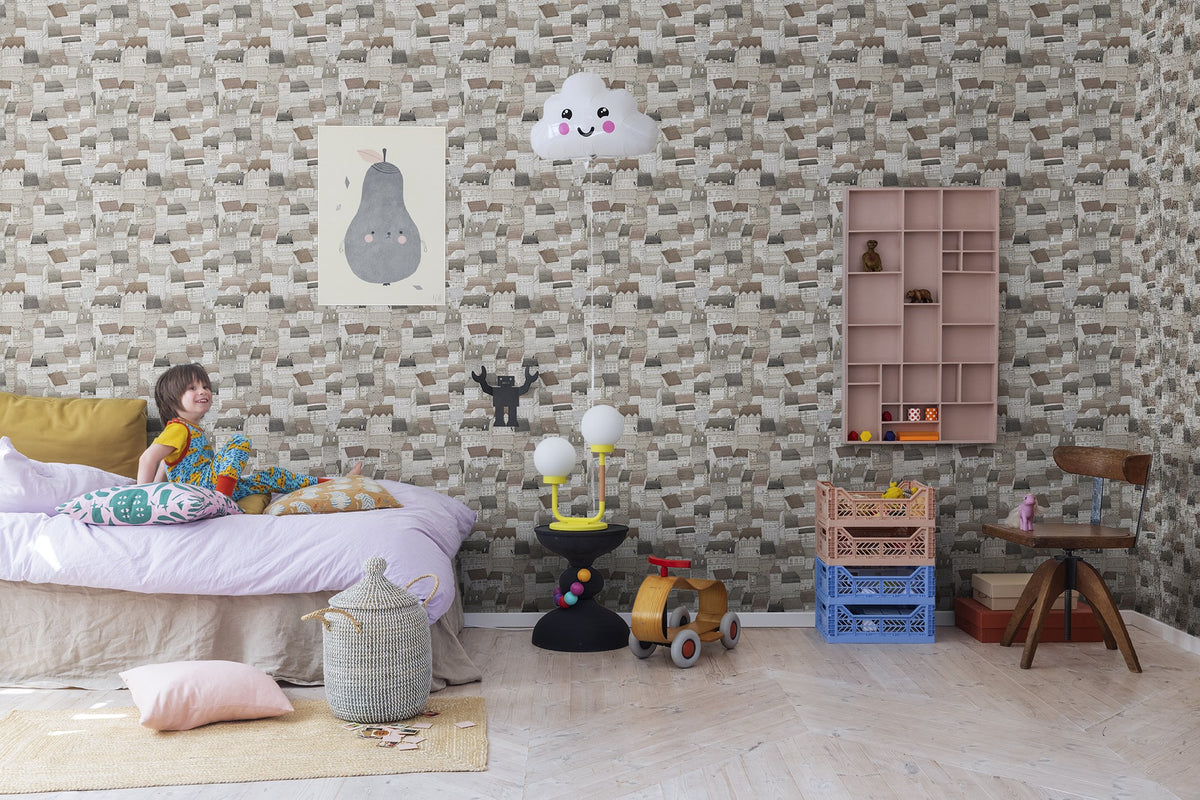 R18093 Dream Town Sand Dreamland Wallpaper by Rebel Walls