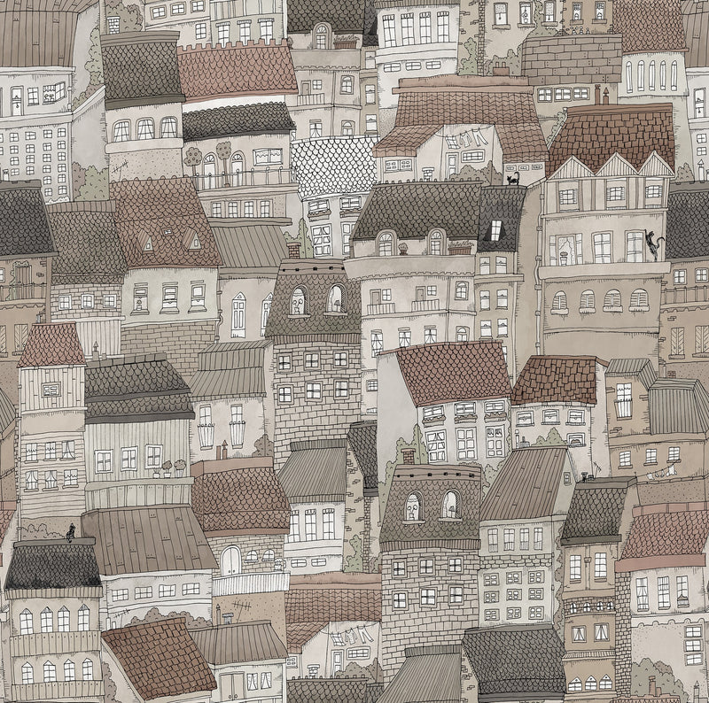 R18093 Dream Town Sand Dreamland Wallpaper by Rebel Walls
