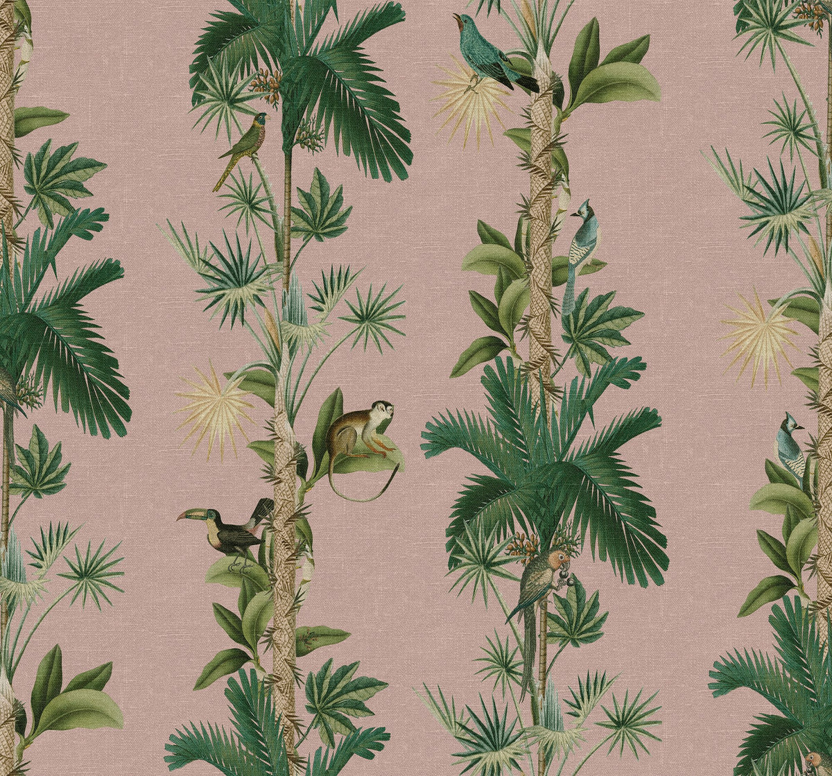 R18104 Monkey Island Pink Dreamland Wallpaper by Rebel Walls