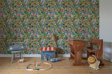 R18121 Poppy Meadow Rainbow Dreamland Wallpaper by Rebel Walls