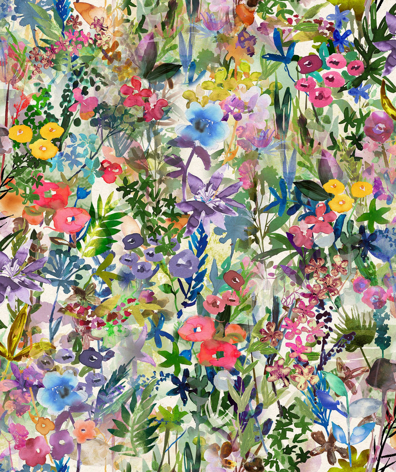 R18121 Poppy Meadow Rainbow Dreamland Wallpaper by Rebel Walls