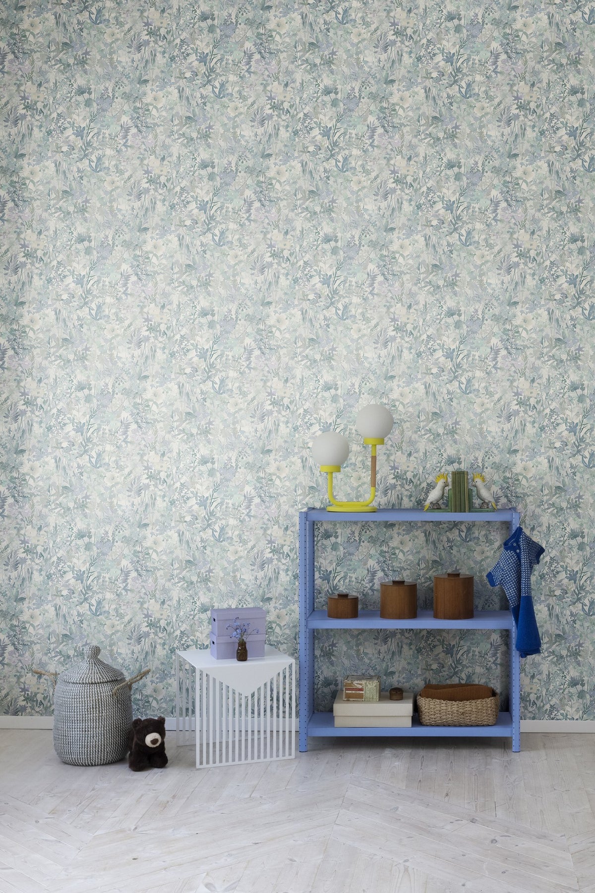R18123 Poppy Meadow Sky Dreamland Wallpaper by Rebel Walls
