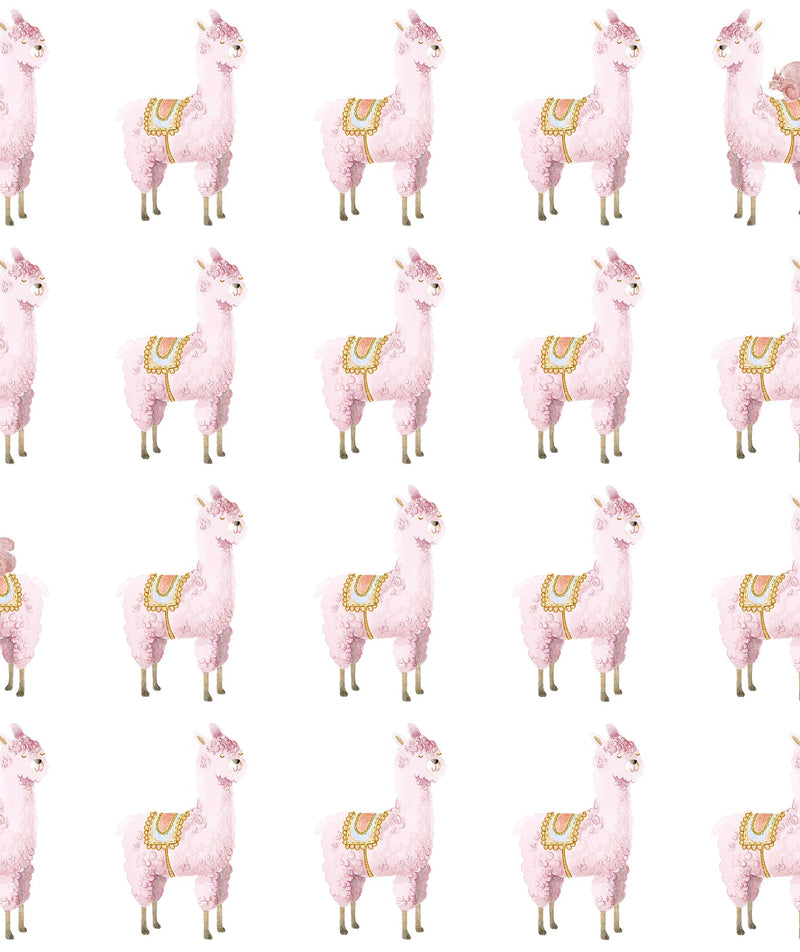 R18131 Alpaca Rebel Pink Dreamland Wallpaper by Rebel Walls