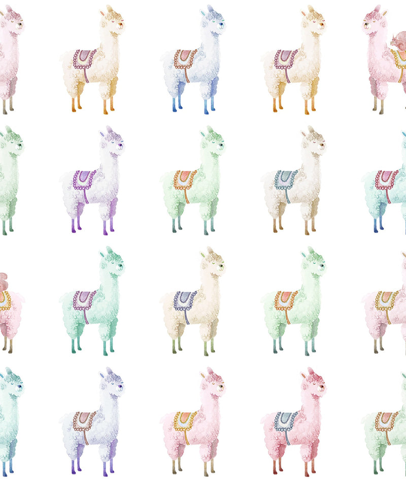 R18133 Alpaca Rebel Rainbow Dreamland Wallpaper by Rebel Walls