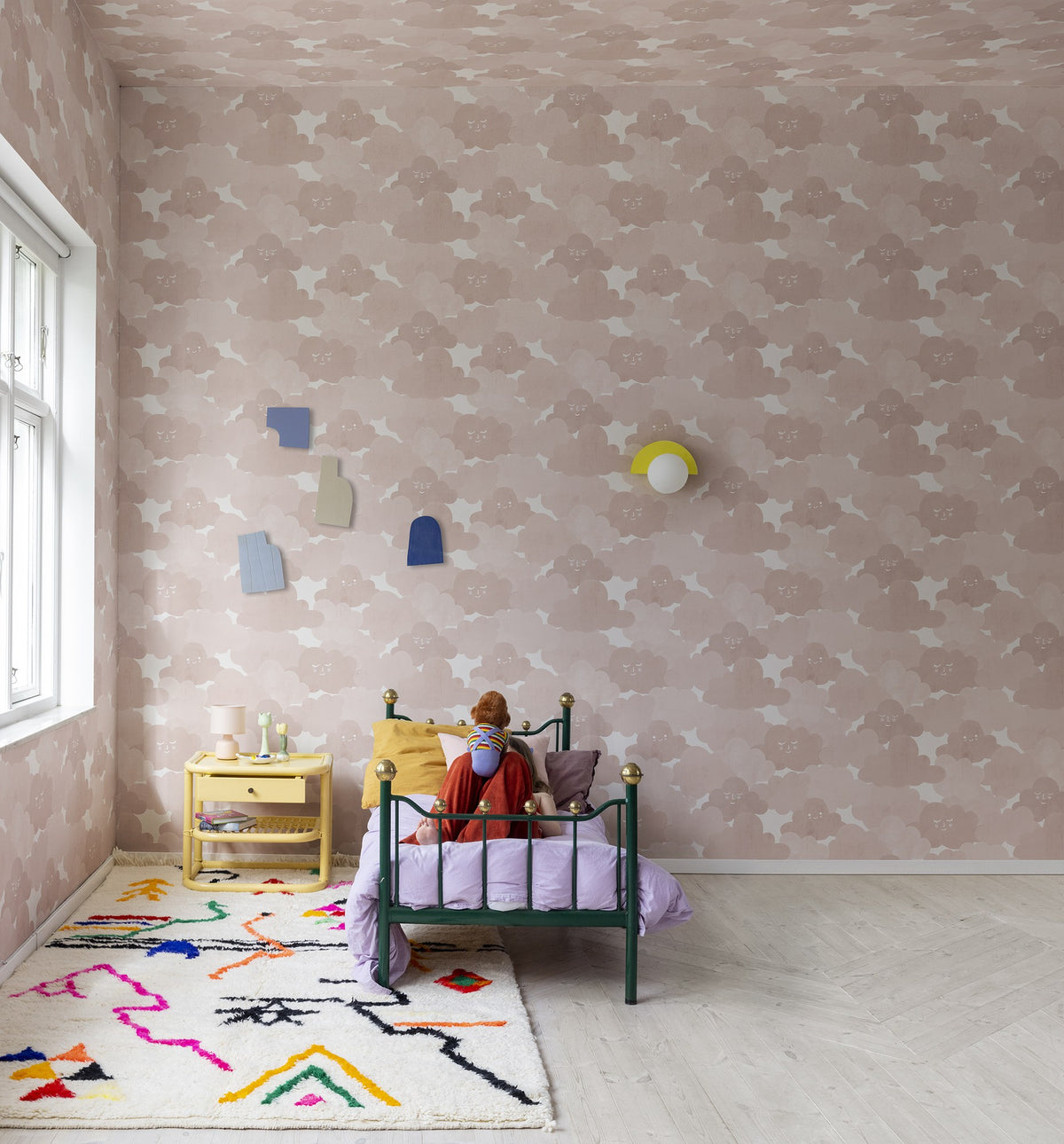 R18141 Happy Clouds Pink Dreamland Wallpaper by Rebel Walls