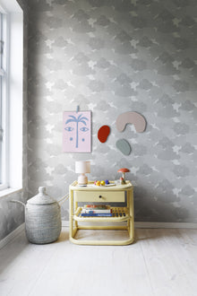 R18143 Happy Clouds Graphite Dreamland Wallpaper by Rebel Walls