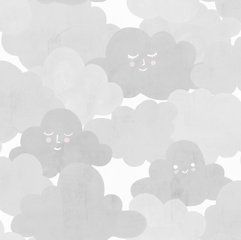 R18143 Happy Clouds Graphite Dreamland Wallpaper by Rebel Walls