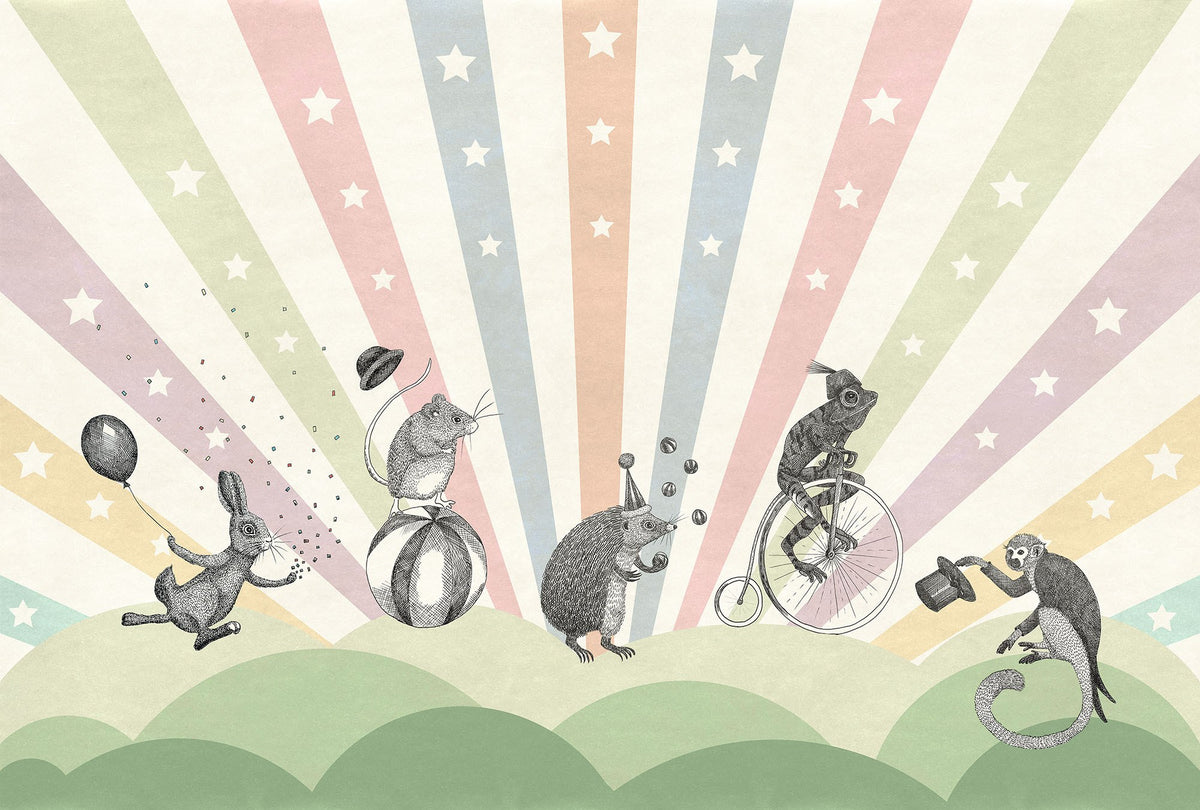 R18171 Circus Pastel Dreamland Mural by Rebel Walls