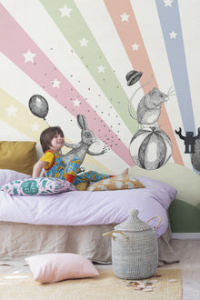 R18172 Circus Rainbow Dreamland Mural by Rebel Walls