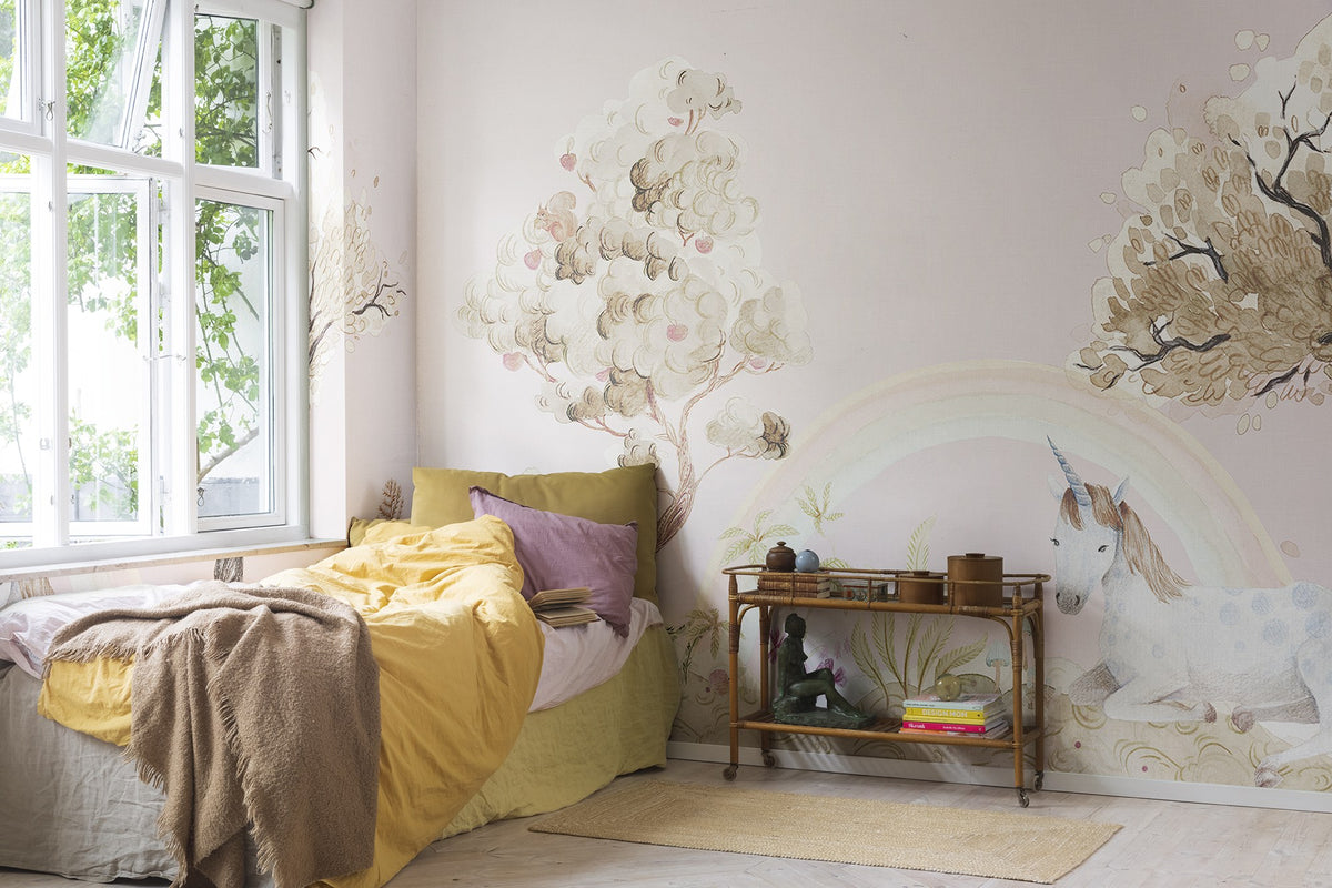 R18182 Unicorn Dream Bubblegum Dreamland Mural by Rebel Walls