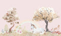 Unicorn Dream Bubblegum Dreamland Mural by Rebel Walls