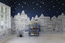 R18211 Star Town Night Wonder World Mural by Rebel Walls