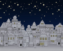 R18211 Star Town Night Wonder World Mural by Rebel Walls