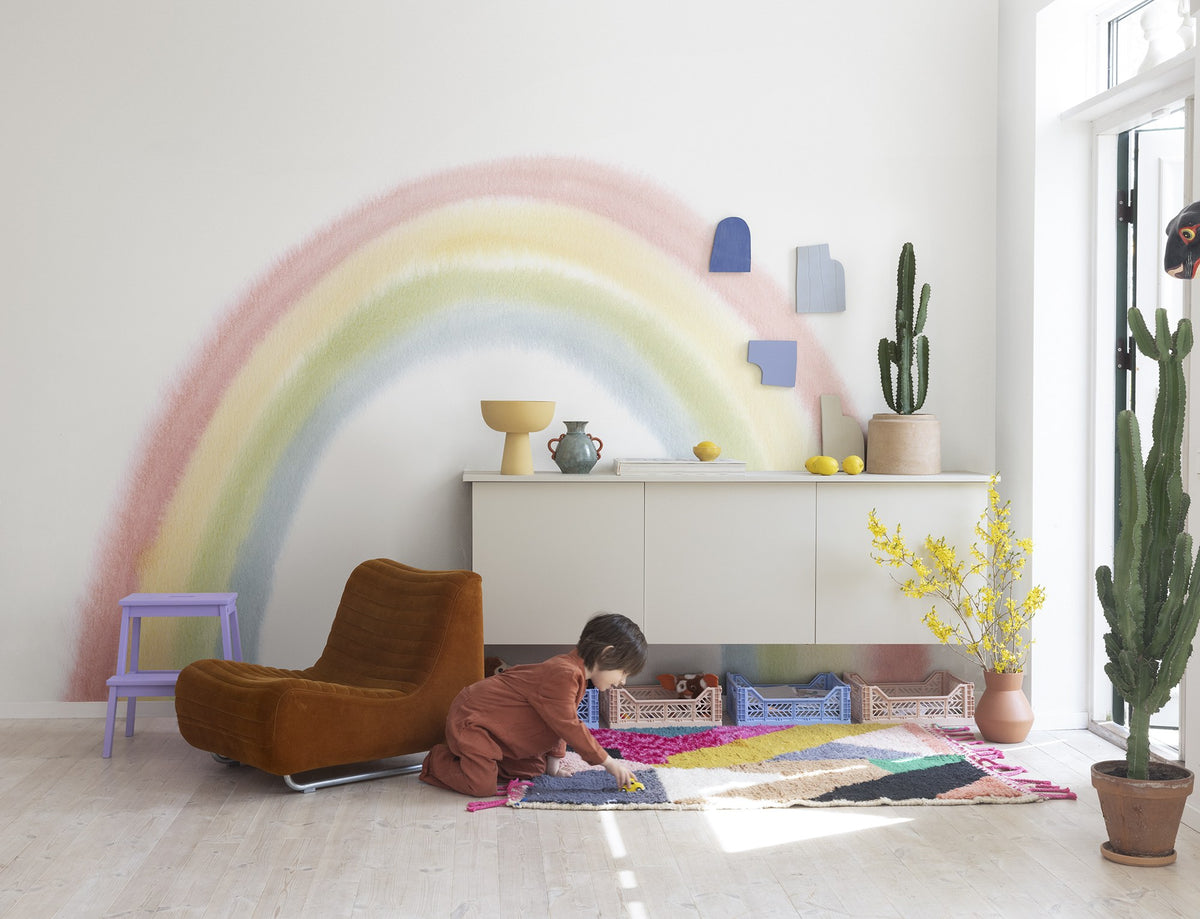 R18291 Rainbow Multi Dreamland Mural by Rebel Walls