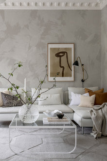 R18321 Brush Greige Simplicity Mural by Rebel Walls