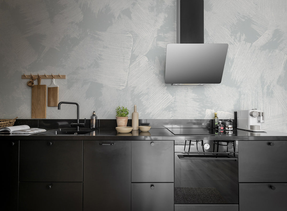R18322 Brush Light Blue Simplicity Mural by Rebel Walls