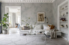 R18322 Brush Light Blue Simplicity Mural by Rebel Walls