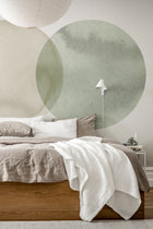 R18331 Eclipse Beige Green Simplicity Mural by Rebel Walls