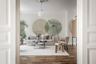 R18331 Eclipse Beige Green Simplicity Mural by Rebel Walls