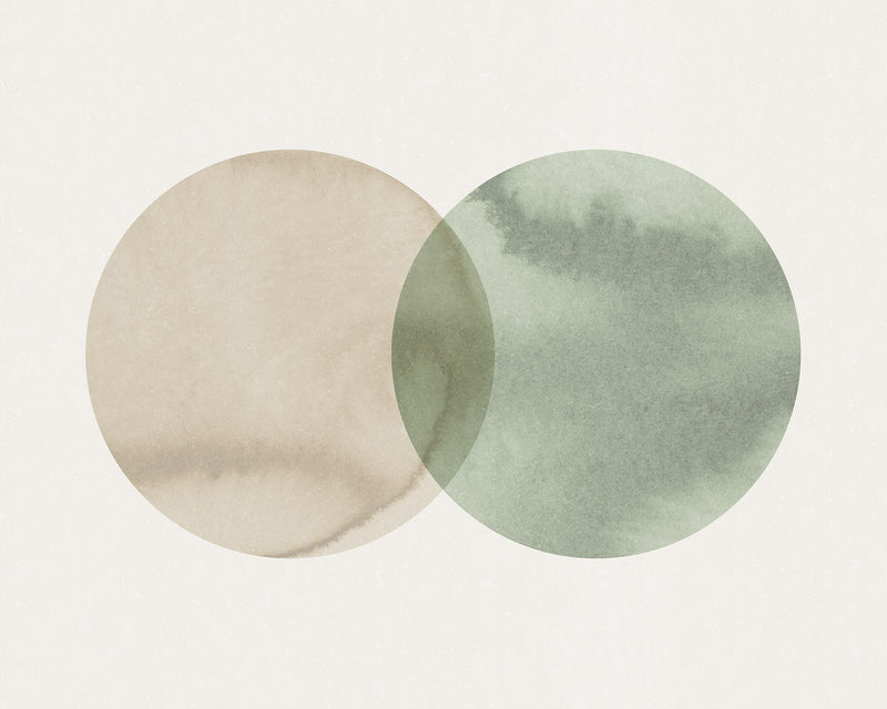R18331 Eclipse Beige Green Simplicity Mural by Rebel Walls