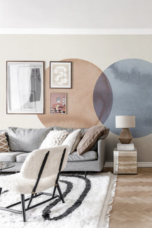 R18332 Eclipse Red Blue Simplicity Mural by Rebel Walls