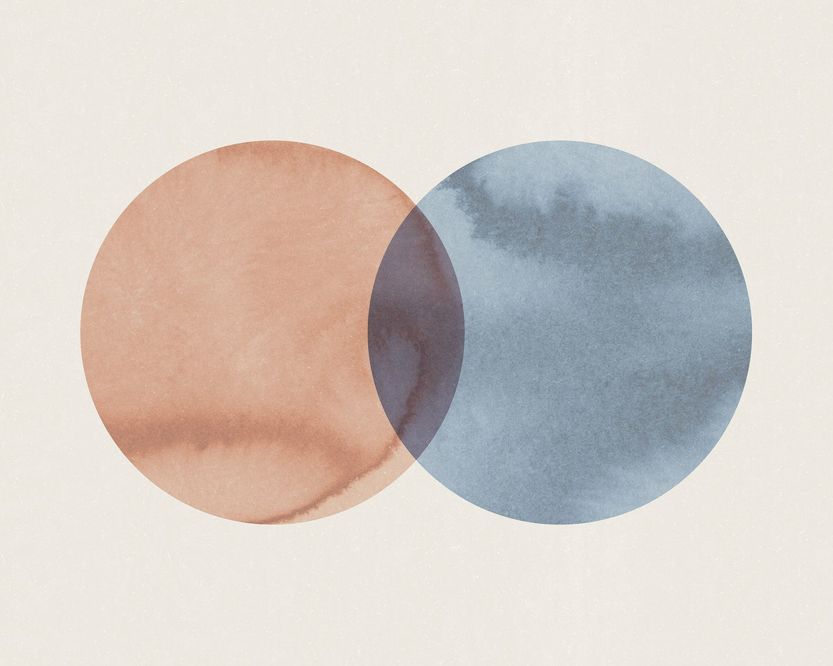R18332 Eclipse Red Blue Simplicity Mural by Rebel Walls