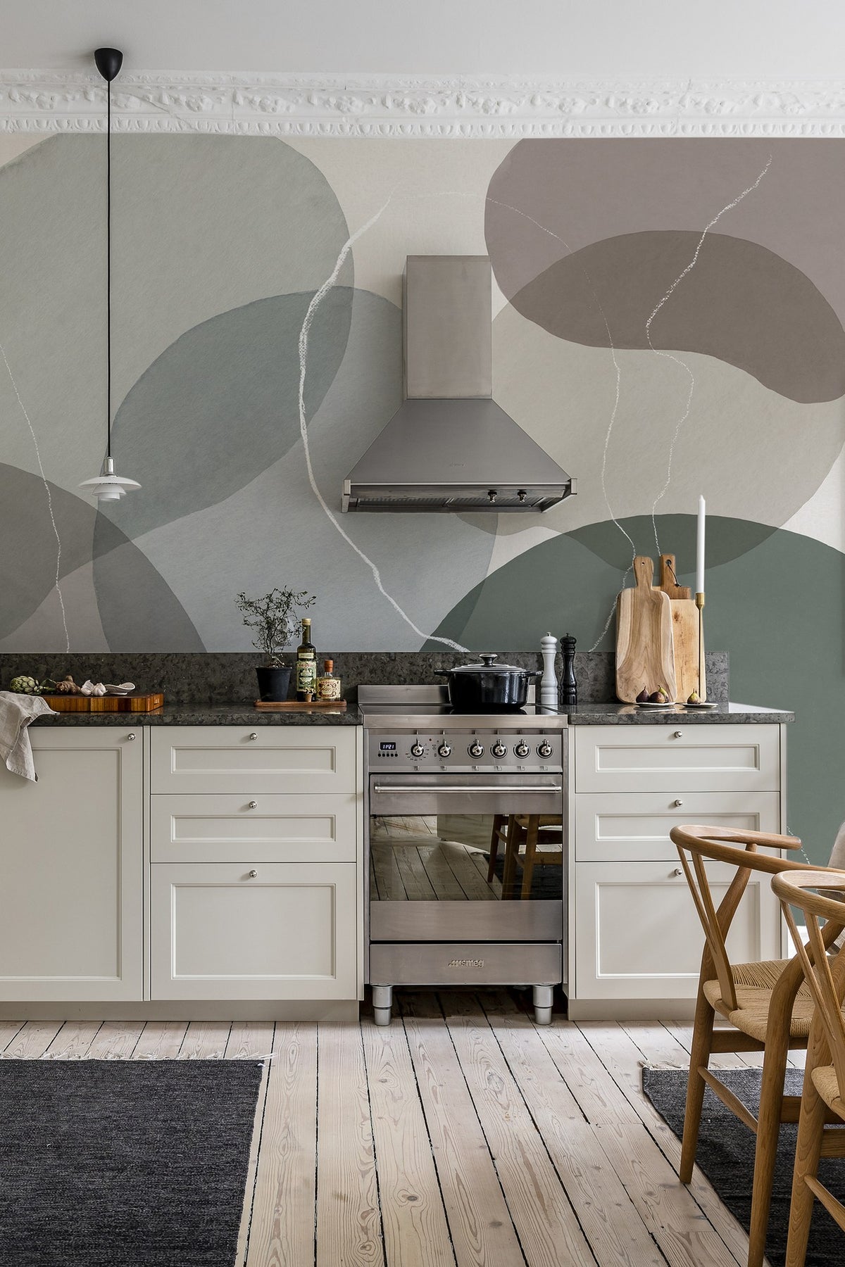 R18341 Floating Soft Simplicity Mural by Rebel Walls