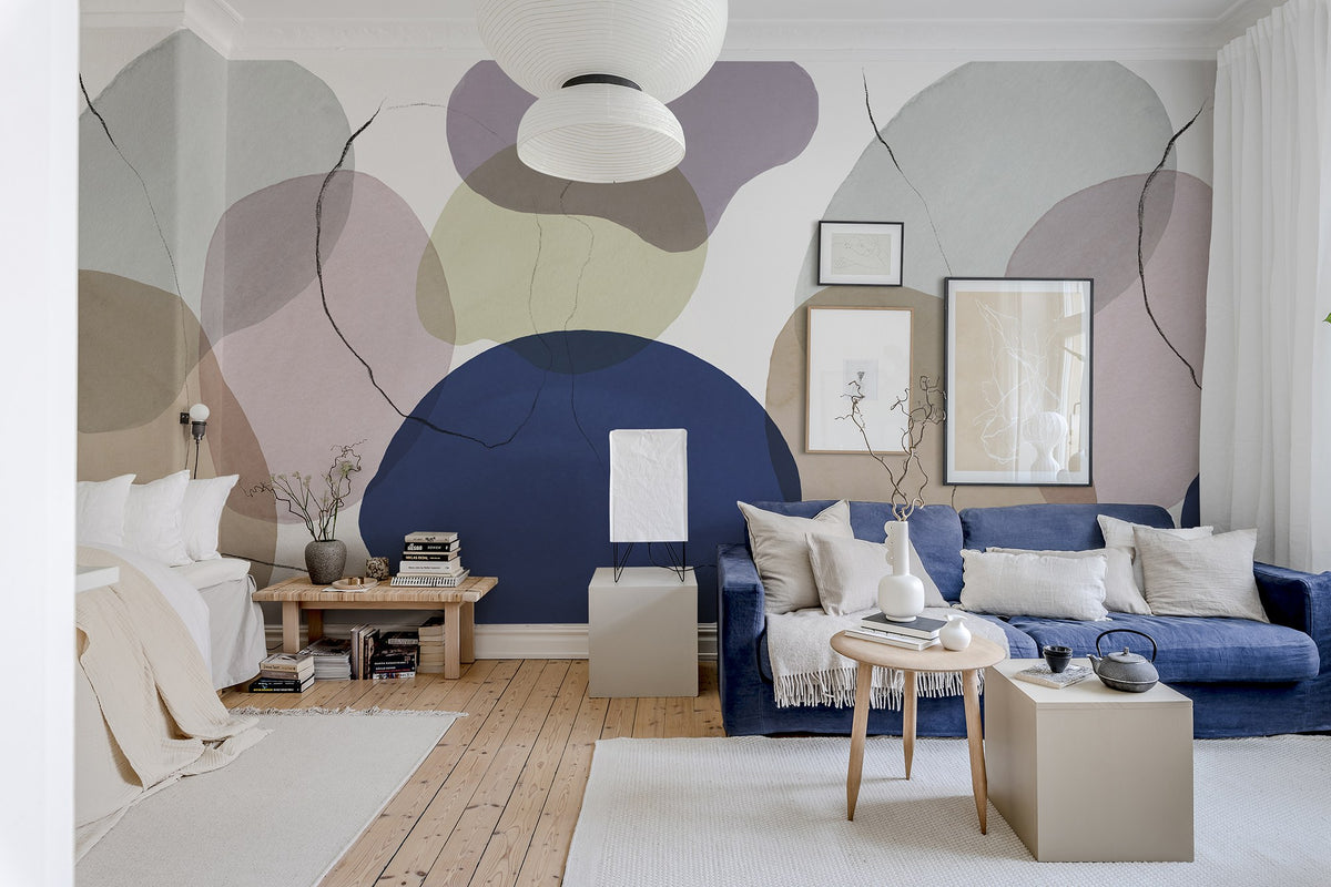 R18342 Floating Playful Simplicity Mural by Rebel Walls