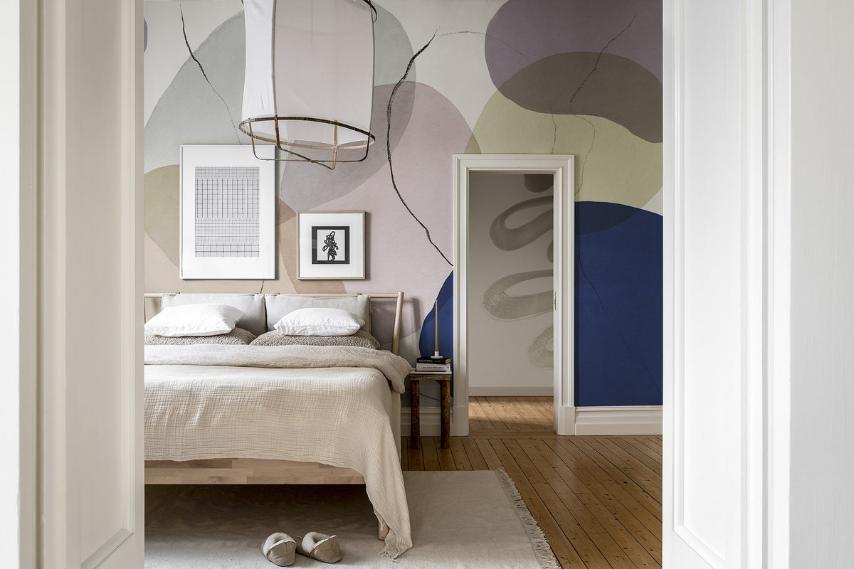 R18342 Floating Playful Simplicity Mural by Rebel Walls
