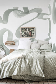 R18351 Waves Green Simplicity Mural by Rebel Walls