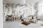 R18351 Waves Green Simplicity Mural by Rebel Walls