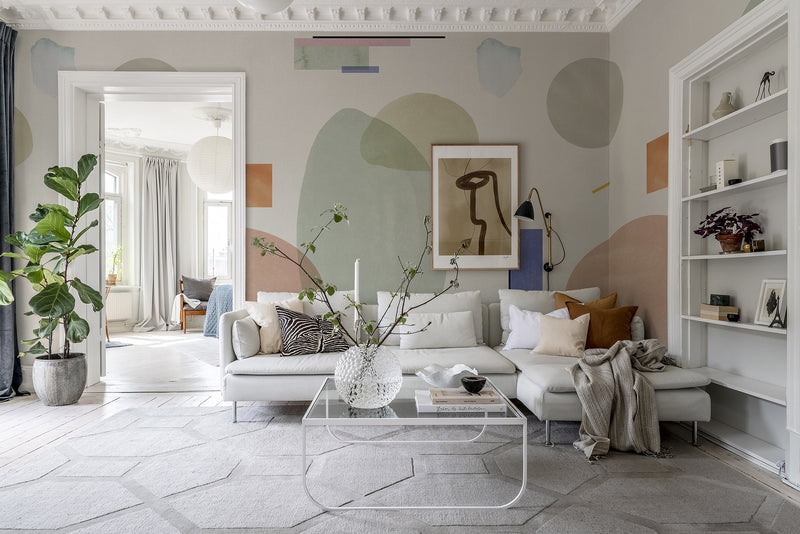 R18361 Geometry Pastel Simplicity Mural by Rebel Walls