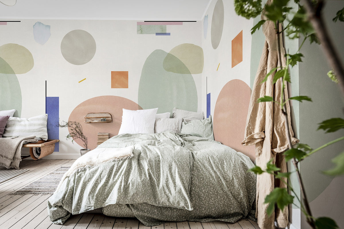 R18361 Geometry Pastel Simplicity Mural by Rebel Walls