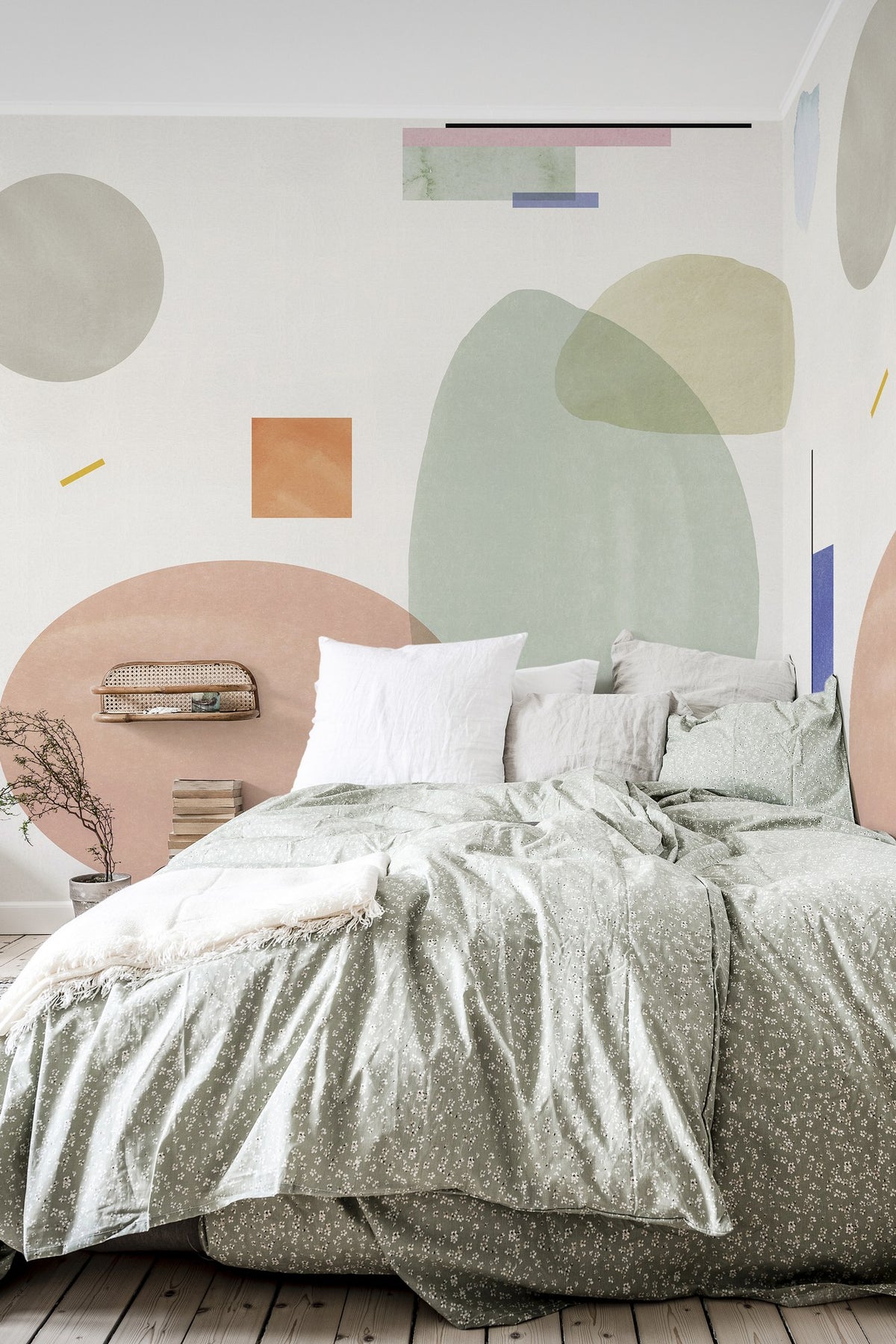 R18361 Geometry Pastel Simplicity Mural by Rebel Walls