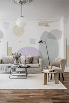 R18362 Geometry Lilac Simplicity Mural by Rebel Walls