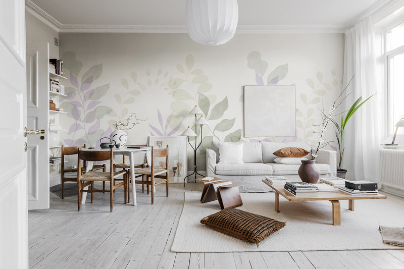 R18381 Grow Lilac Simplicity Mural by Rebel Walls
