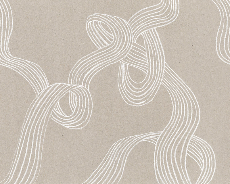 R18421 Stripes Sand Simplicity Mural by Rebel Walls