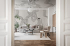 R18422 Stripes Graphite Simplicity Mural by Rebel Walls