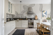 R18422 Stripes Graphite Simplicity Mural by Rebel Walls