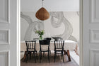 R18422 Stripes Graphite Simplicity Mural by Rebel Walls